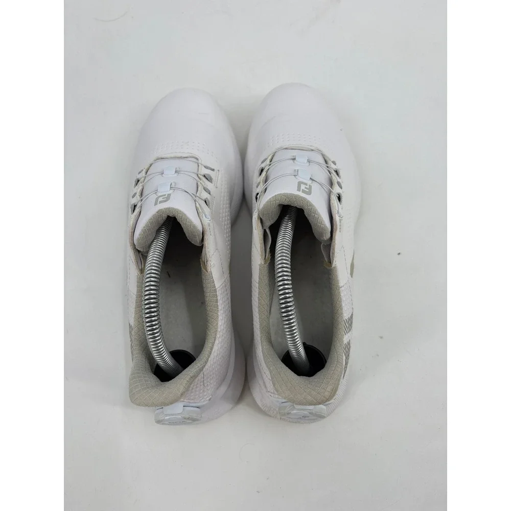 FootJoy Fuel BOA White Grey Spikeless Golf Shoes 92370 Mens 8.5 M